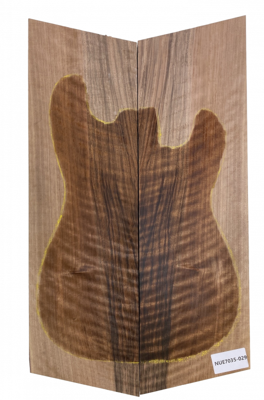 Body European Walnut AA, 2-pc. bookmatched Unique-Piece #029